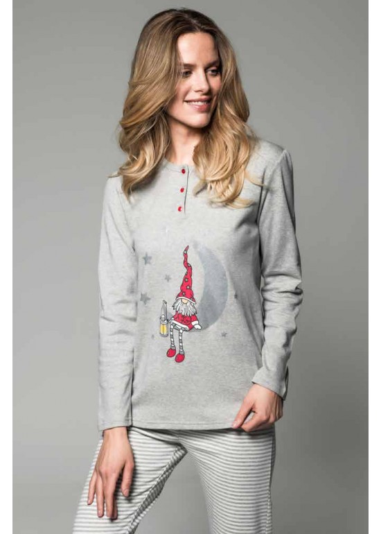 Alpina Pigiama Donna Cotone Invernale Serafino MARTA